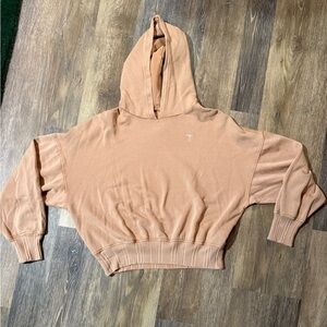 Aerie Tan Cropped Hoodie